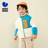 Áo khoác trẻ em minibala 2.025 – Đứng cổ cừu len ấm áp, màu tương phản, mặc thường ngày, giá ưu đãi 779.760₫ 2