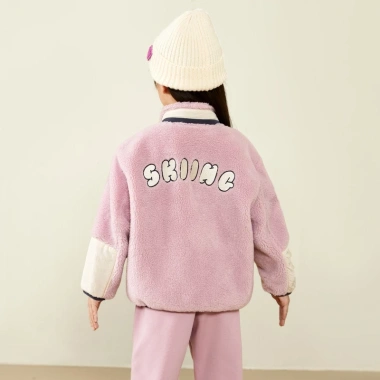 Áo khoác trẻ em minibala 2.025 – Đứng cổ cừu len ấm áp, màu tương phản, mặc thường ngày, giá ưu đãi 779.760₫ 6