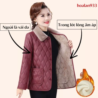 Áo khoác trung niên lót lông ấm áp cho mẹ - MS613 giảm giá 299k 5