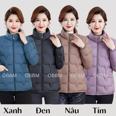 Áo khoác trung niên nữ áo phao bông siêu ấm, mặc nhà hay đi chơi, chỉ 285.000đ