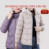 Áo khoác trung niên nữ áo phao trần bông mềm ấm áp cho mẹ giá chỉ 228.999 VND