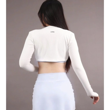 Áo Khoác UNIQ Nửa Lưng Thể Thao Nữ – Tay Dài Xỏ Ngón, Vải Thoáng Khí, Giá Ưu Đãi 234k
