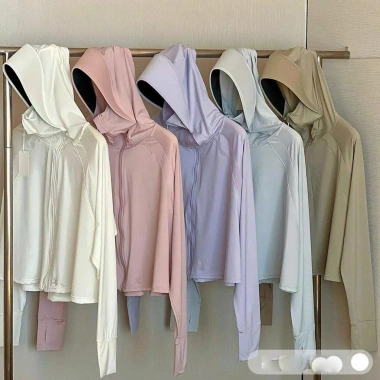 Áo khoác UV lụa băng thoáng, mũ rộng vành, freesize, dáng lửng P67 – chỉ 150k 7