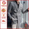 Áo khoác vest blazer nam kẻ caro trắng đen cao cấp, trẻ trung phong cách Hàn Quốc TwoQ 5