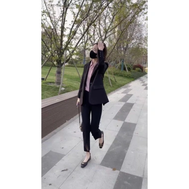 Áo khoác vest blazer xẻ vạt 1 cúc đệm vai SALYN phong cách Hàn Quốc BL10 Giá 225k 4