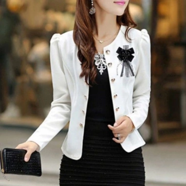 Áo Khoác Vest Dài Tay Hàn Quốc Thanh Lịch Nữ Giá Chỉ 338.175 VND
