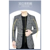 Áo khoác vest kẻ sọc caro Hàn Quốc cao cấp, size M-3XL, thời trang thu đông nam trung niên giảm giá 6