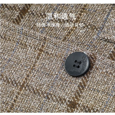 Áo khoác vest kẻ sọc caro Hàn Quốc cao cấp, size M-3XL, thời trang thu đông nam trung niên giảm giá