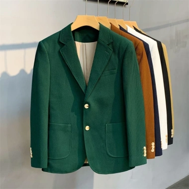 Áo khoác vest nam màu trơn dáng ôm phong cách Anh Quốc - Mùa thu giảm giá 22%