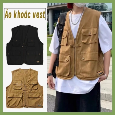 Áo khoác vest nam retro bigsize baggy không tay - Giá chỉ 150.000₫