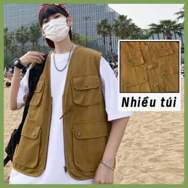 Áo khoác vest nam retro bigsize baggy không tay - Giá chỉ 150.000₫