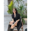 Áo khoác vest ngắn tay mỏng màu đen cho phụ nữ - satin acetate mới, rộng vừa vặn, dài vừa phải, giá chỉ 510.075₫ 4
