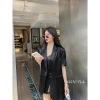 Áo khoác vest ngắn tay mỏng màu đen cho phụ nữ - satin acetate mới, rộng vừa vặn, dài vừa phải, giá chỉ 510.075₫ 6