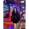 Áo khoác vest nhung tay dài phối lông, 2 lớp, độn vai - Siêu sang chảnh, giá 214.500₫ 5