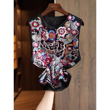 Áo khoác vest nữ Công Nghiệp Nặng Quốc Gia - Thêu độc đáo, cổ tròn siêu đẹp, giảm giá 22%