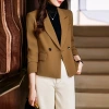 Áo khoác vest nữ màu nâu cà phê mùa xuân thu 2.023, phù hợp chiều cao ngắn, sang trọng, chuyên nghiệp, giá 695.557 VND