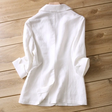 Áo khoác vest nữ tay lỡ 1 khuy linen xịn xò, đứng form - Giá chỉ 378.000 VND 3