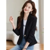 Áo khoác vest nữ trung niên đen Hàn Quốc - Croptop blazer công sở thu đông sang chảnh, giá chỉ 179k 3
