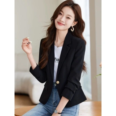 Áo khoác vest nữ trung niên đen Hàn Quốc - Croptop blazer công sở thu đông sang chảnh, giá chỉ 179k 3 Áo khoác vest nữ trung niên đen Hàn Quốc - Croptop blazer công sở thu đông sang chảnh, giá chỉ 179k 3