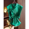 Áo khoác vest top Trung Hoa xuân hè, thêu ren trắng sang trọng - Giá 459.796₫ 4
