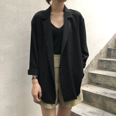 Áo Khoác Vest Vải Voan Siêu Mỏng Dáng Rộng Thời Trang Nữ Mùa Hè 2.022 186.840 VND