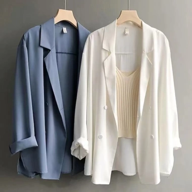 Áo Khoác Vest Vải Voan Siêu Mỏng Dáng Rộng Thời Trang Nữ Mùa Hè 2.022 186.840 VND