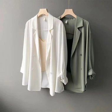 Áo Khoác Vest Vải Voan Siêu Mỏng Dáng Rộng Thời Trang Nữ Mùa Hè 2.022 186.840 VND