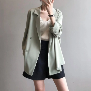 Áo Khoác Vest Vải Voan Siêu Mỏng Dáng Rộng Thời Trang Nữ Mùa Hè 2.022 186.840 VND