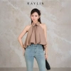 Áo kiểu KAYLIN bí nhúng cổ yếm xoè phồng, chất vải kate sợi tre, cá tính - BST Tháng 12.2.025 A122T12, giá 410k 8
