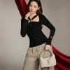 Áo kiểu KAYLIN Ruby Top tay dài cổ chéo, vải thun cotton co giãn, mẫu TET COLLECTION - Giá 390.000đ 6