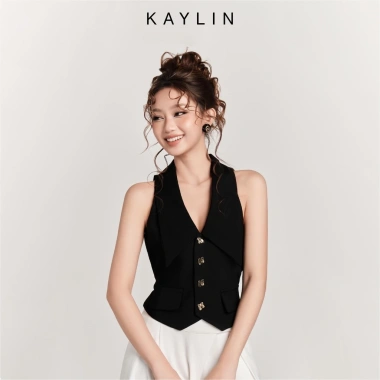 Áo kiểu KAYLIN VALIA Halter Vest nút tằm tuyết, thanh lịch BST Hè 2.025 - 398k 2 Áo kiểu KAYLIN VALIA Halter Vest nút tằm tuyết, thanh lịch BST Hè 2.025 - 398k 2