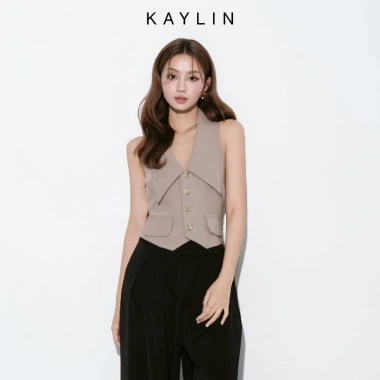 Áo kiểu KAYLIN VALIA Halter Vest nút tằm tuyết, thanh lịch BST Hè 2.025 - 398k
