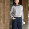 Áo kiểu nữ CARDINA umi dài tay bo gấu phối cổ và tay sơ mi Giá chỉ 310.000đ 7