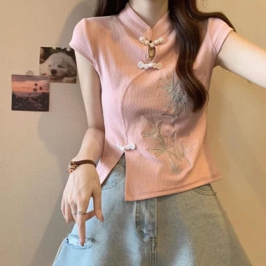 Áo kiểu nữ sườn xám Trung Hoa - Thời trang lễ Trung Thu, Tết giá 35k giảm tới 44k