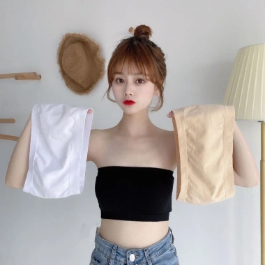 Áo Lá Bé Gái Không Đệm Mút - Áo Ống Học Sinh Không Dây Chống Lộ Viền AMYBRA B123 25k 3