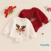 Áo len ấm áp Aqua-baby Girl mùa thu đông, Nai sừng tấm thêu cổ tròn dài tay – 159.948₫