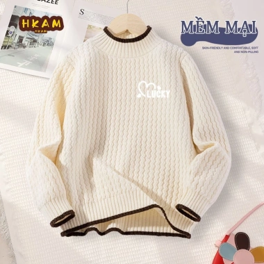 Áo Len Bé Gái Mùa Thu Đông Ấm Áp, Thoải Mái, In Hình Trái Tim - Giá 250k giảm từ 307k 10
