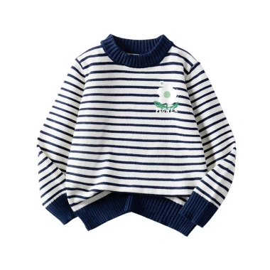 Áo len bé gái thu đông ấm áp HKAM Sọc mềm hoa xanh unisex 249.999đ 5