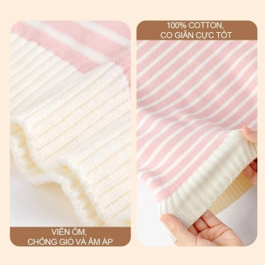 Áo Len Bé Gái Thu Đông Ấm Áp Sọc Đa Màu In Hình Tình Yêu Unisex - Giá 250k 4