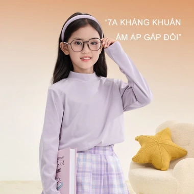 Áo len bé trai HKAM giữ nhiệt kháng khuẩn màu trơn ấm áp mùa thu đông đặc biệt giảm giá 120.000đ 3