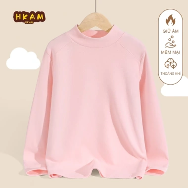 Áo len bé trai HKAM giữ nhiệt kháng khuẩn màu trơn ấm áp mùa thu đông đặc biệt giảm giá 120.000đ 9