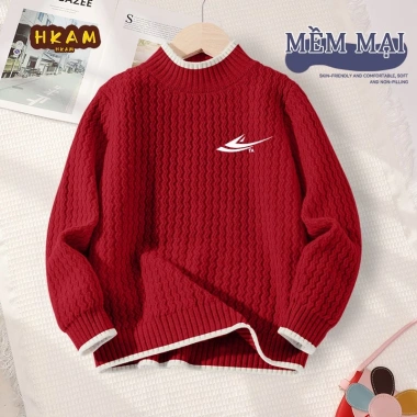 Áo len bé trai HKAM mùa thu đông ấm áp, unisex, giá ưu đãi 250.000đ - 325.000đ 7