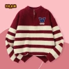 Áo len bé trai sọc kiểu cardigan mùa thu đông, in hình may mắn, giảm giá 320.000 VND 7