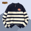 Áo len bé trai sọc nửa cardigan mùa thu đông In graffiti Việt Nam giảm giá 320k