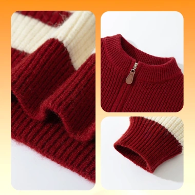 Áo len bé trai sọc nửa cardigan mùa thu đông In graffiti Việt Nam giảm giá 320k 6