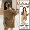 Áo len cách điệu dáng rộng trễ vai 2 kiểu QCCC xu hướng Hàn KUNKUN SP83 - 189k