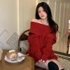 Áo len cách điệu dáng rộng trễ vai 2 kiểu QCCC xu hướng Hàn KUNKUN SP83 - 189k 4