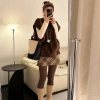 Áo len cao cổ vest nữ dáng rộng Hàn Quốc dệt kim sáp mềm mại, xếp lớp không tay, khí chất 6