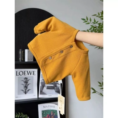 Áo len cardigan bé rừng Pháp cotton dệt kim mềm mại thu đông Hàn Quốc