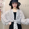 Áo len Cardigan buộc dây chống nắng METUBE, khăn choàng voan Jacquard, áo khoác ngoài mỏng sang trọng - 123.768₫ 12